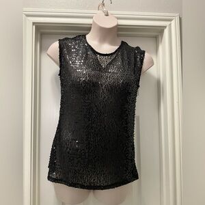 The Limited Black Sequin Blouse